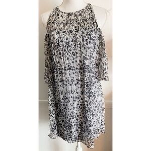 Ella Moss • NWT Leopard Print Grey Silver Carlotta Dress